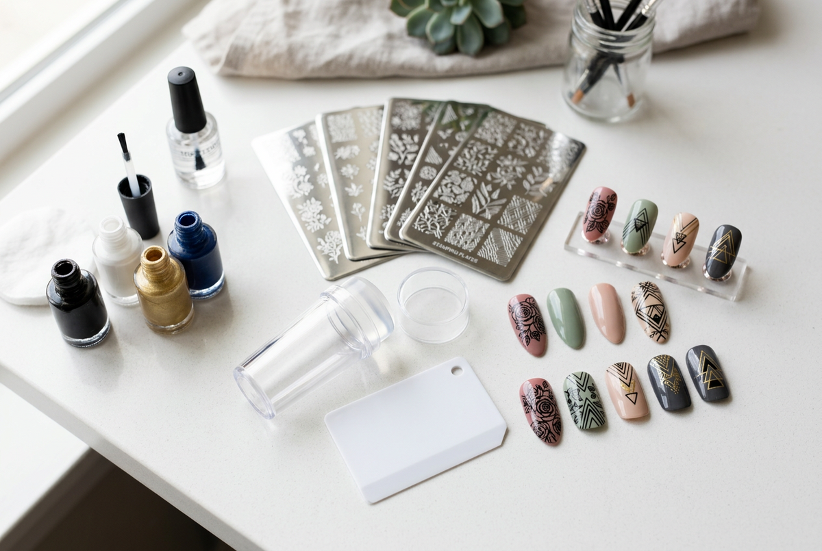 Nail Stamping Makes Detailed Patterns Easier