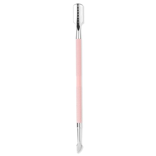 Makartt 1-Pack Pink Dual-End Cuticle Pusher, Stainless Steel - color: Pink Cuticle Pusher