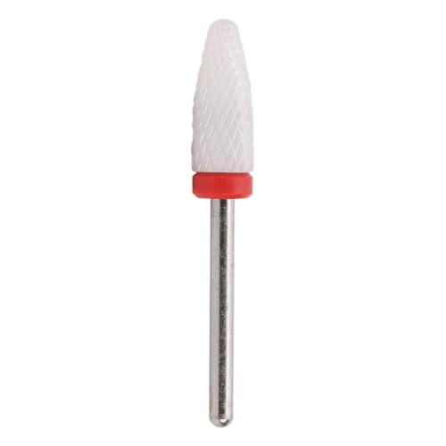 Ceramic Nail Drill Bit Corn-Head-Shape Professional Grinding Head for Nail Polishing(Red) - color: Red