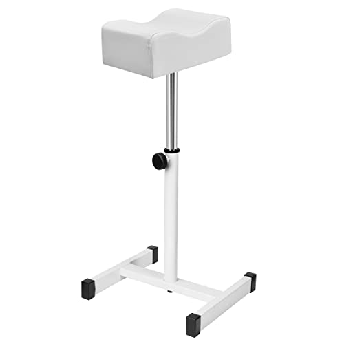 FLOLXNB Pedicure Foot Rest, Foot Massage Pedicure Stool, Tattoo Stand Adjustable Height Footstool Nail Equipment for Home Beauty Salon Spa (White) - color: White