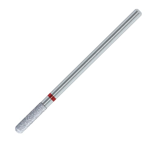 Diamond Nail Drill Bits for Cuticle Removal - 2mm Round Barrel Fine Chrome Coated Rotary Burr for Dead Skin Cleaning, Pro Russian Manicure Accessories, Fit Electric Nail Drill Machines - color: 2mm Round Barrel F