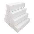 BlingKingdom 10 PCS White Nail Buffer Blocks, 4-Sided Nail Files
