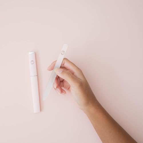Malva Belle Crystal Glass Nail File for Women - Pastel Pink (3mm) - color: Pastel Pink, size: 3mm (Single)
