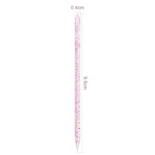 100Pcs Disposable Nail Sticks Double-End Nail Cuticle Pusher Remover Nail Care Stick Cleaning Stick for Fingernail Manicure Pedicure Tool (Rose Red) - color: Rose Red