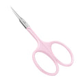 CGBE Cuticle Scissors, Extra Fine Curved Eyebrow Scissors, Pink - color: Pink
