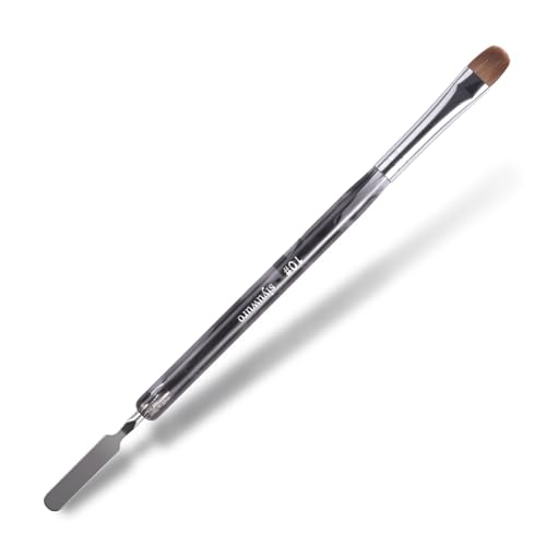 Kolinsky Sable Nail Brush French Nail Brush 2 Way Professional Gel Acrylic Nail Art Brush with Stirring Rod for French Manicure Cuticle Clean Up Nail Art Design Brush (10#) - color: 10#