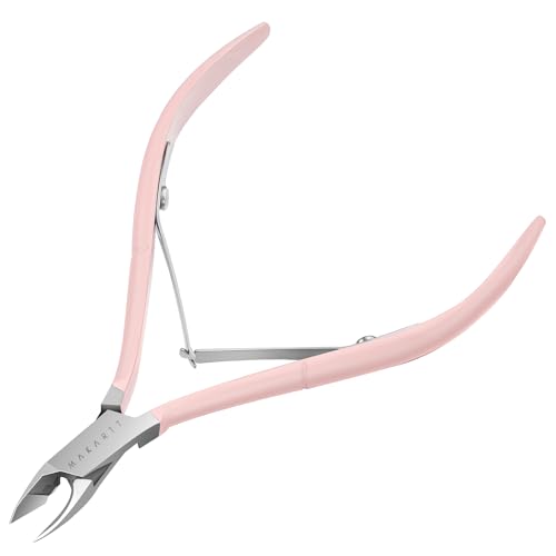 Makartt 1-Pack Pink Cuticle Nipper, Precision Full-Jaw Trimmer - size: Pink Cuticle Nippers 1 Pack