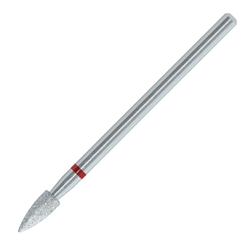 Diamond Nail Drill Bits for Cuticle Removal - 3mm Conical Fine Chrome Coated Rotary Burr for Dead Skin Cleaning, Professional Russian Manicure Accessories, Fit Electric Nail Drill Machines - color: 3mm Conical F