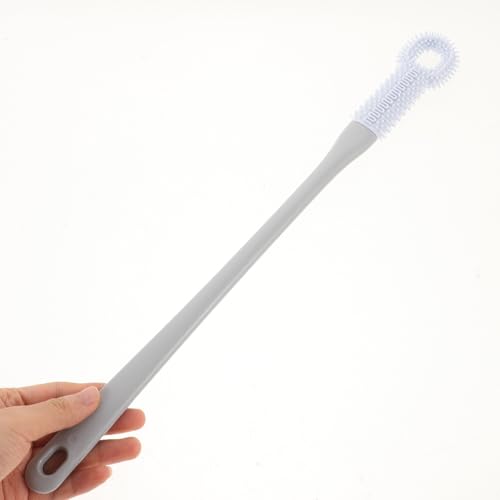 Foot Brush Soft Toe Cleaner Light Blue with Long Handle