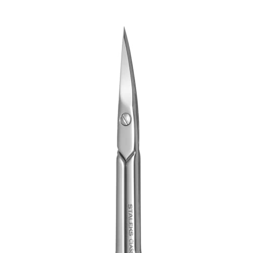 STALEKS Classic 21 Cuticle Scissors, 23 mm Curved Blades, Short Handles