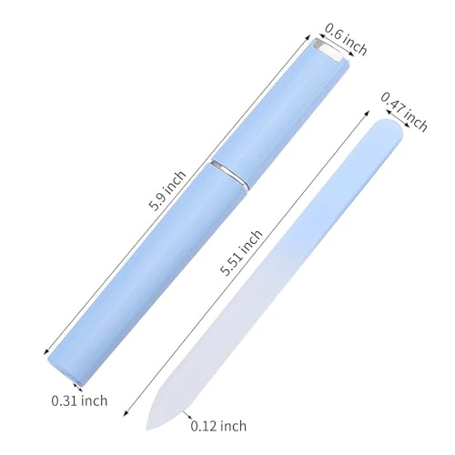 Aoshang 3 Pack Glass Nail File, Crystal Double Sided Finger Nail Files