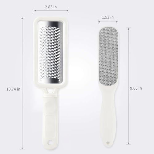 Fu Store 2 Pack Foot Files Callus Remover Foot Rasp Dual Sided Foot File - color: White