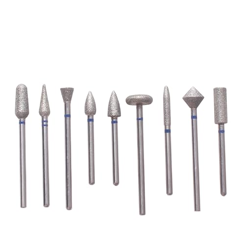 9pcs Manicure Pedicure Cone Barrel Sanding Disc Nail Drill Bits - size: Manicure and Pedicure Bits