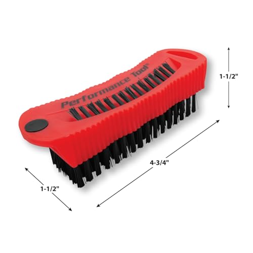 Performance Tool 20416 Double-Sided Fingernail Brush with Magnet