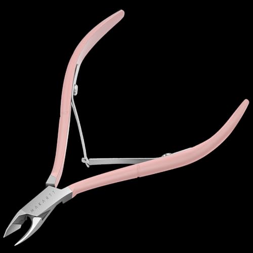 Makartt 1-Pack Pink Cuticle Nipper, Precision Full-Jaw Trimmer - size: Pink Cuticle Nippers 1 Pack