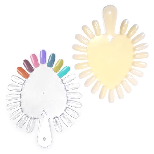 20Pcs Nail Swatches Wheels Heart Shaped Nail Color Swatch Palette - size: Heart Shaped