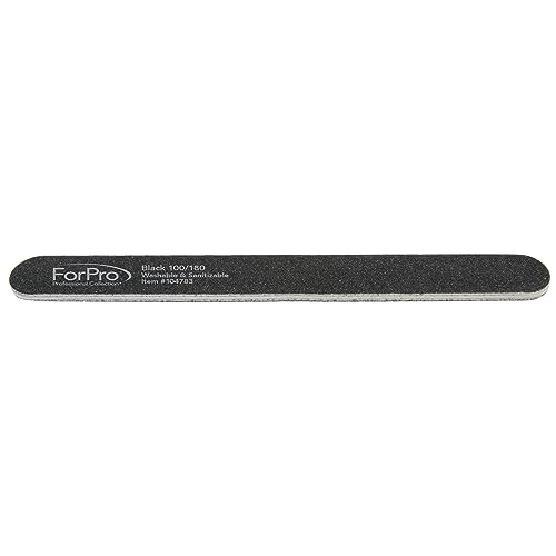 ForPro Foam Board Nail Files, 12-Count, 100/180 Grit, Black - size: 12 Count