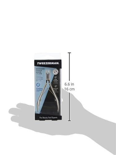 Tweezerman Rockhard Cuticle Nipper 1/2 Jaw Stainless Steel - color: Stainless Steel, size: Pack of 1