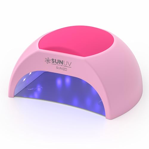 SUNUV UV LED Nail Lamp, Nail Light for Gel Polish, Auto Sensor SUN2C Pink - color: Pink