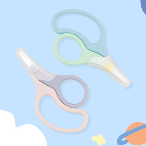 2Pcs Baby Nail Clippers, Safe Scissors for Newborns and Toddlers