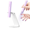 UV Light for Gel Nails, Mini UV LED Nail Lamp Handheld with Stand - size: Violet