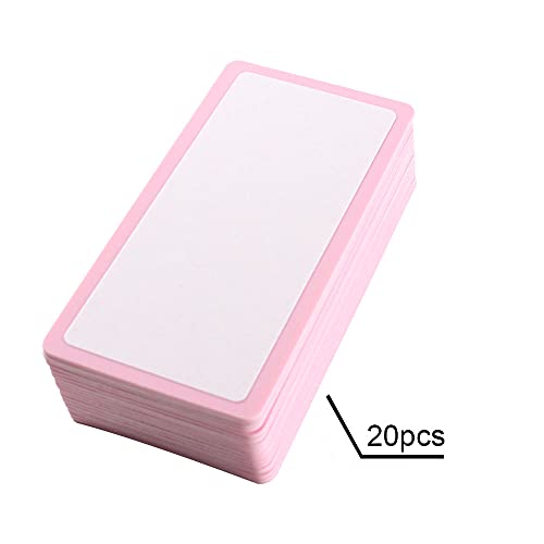 VNC 20Pcs 12X6cm Nail Art Soft Stamping Protective shell Plastic Holder Stamper Rectangel Stamp Holder - color: B-Pink