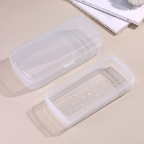 SUTOKAKA Nail Tool Sterilizer Box Plastic Sterilization Tray, Clear - color: Clear Rectangular