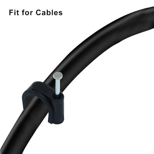 Waziaqoc 100 Pack 16mm Nail in Cable Clips - size: 16mm