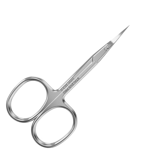 STALEKS PRO Expert 11 Left-Handed Cuticle Scissors, 18 mm Curved Blades - size: S