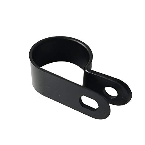 Cable Clamp 200 Pcs Black Nylon Screws Plastic R-Type Cable Clamp Clips Fasteners Assortment for Cable Conduit 6 Sizes 3/16" to 1" - size: 6 Sizes_200 Pcs
