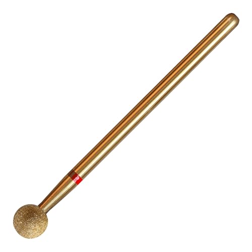 5mm Ball Cuticle Clean Nail Drill Bit, Titanium Series Russian Diamond Nail Bits Professional Safety Under Nail Cleaner for Cuticle Dead Skin, Electric Nails Accessories, Fine - color: 5mm Ball Cuticle Bit, size: Fine - F