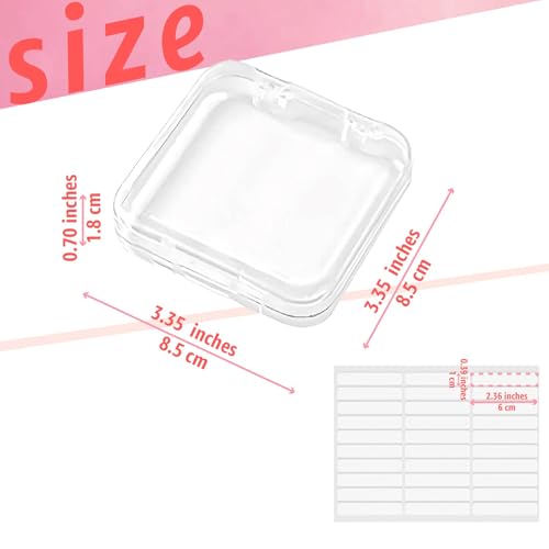 Clear Press On Nail Storage Containers 12-Pack Stackable Cases, Press Ons Nail Packaging Organizer Case, Acrylic Tips and Fake Nails Display Box for Travel and Salon Use (Clear 02) - color: Clear 02