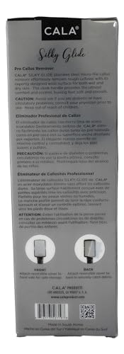CALA Silky Glide Pro Callus Remover Foot File (Black), Stainless Steel Micro-File with Wide Surface for Wet or Dry Skin, Soft Grip Handle for Comfort & Control, Reusable Travel Tool - color: Black