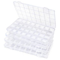 Praisebank 32 Grids Beading Storage Container Box, Perfect for Storage Beads & Small Items. (Clear / 4 Pack) - size: 32 x 4 Pack