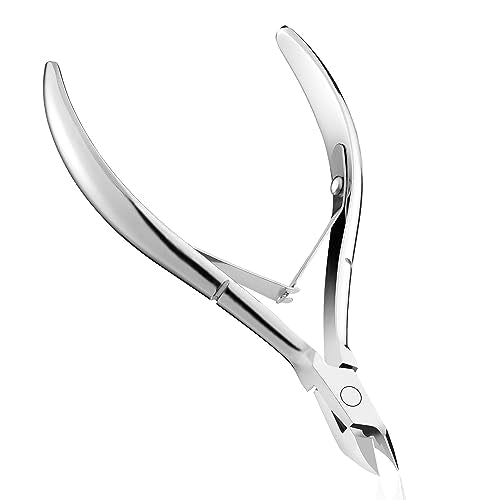 GAOY Professional Cuticle Nippers, Stainless Steel Cuticle Trimmer Nail Clippers, Remover Macicure Tool for Fingernails and Toenails, Silver - color: Silver