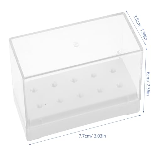 CALLARON 2pcs Nail Drill Bit Stand Multi-hole Nail Bits Storage Container Organizer Stand for Display