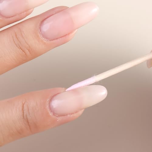 200pcs Pointed Tip Cotton Swabs with Wooden Sticks - color: Pink