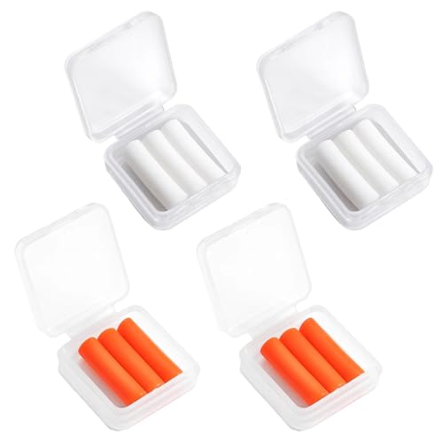 Diamond Art Wax Refills, 4-Pack Wax Pencil for Rhinestones, Wax Tips for Rhinestone Tool, Rhinestone Picker Tool, Diamond Painting Wax Pads, 2.4 x 0.6 cm (Red+White)