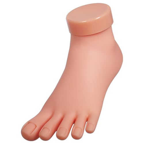 Beauticom® Flexible Movable Soft Silicone Foot Model for Nail Art Practice Training Tool