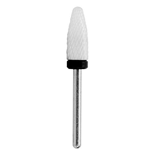 Ceramic Nail Drill Bit, Corn Shape 6.6mm, Black Coarse - color: Black