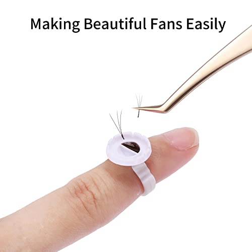 100pcs Smart Glue Holder for Eyelash Extensions, White - color: White