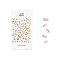 5D Embossed Flower Stickers for Nail Art White Floral Self-Adhesive Pearls Nail Art Decals for Women Nail Supplies Art Design Stickers (to4026) - style: to4026