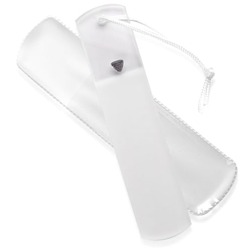 Bona Fide Beauty Czech Glass Foot File with Protective Sleeve (Clear rasp)