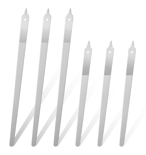 6PCS Diamond Nail Files for Natural Nails, 2 Sizes Double-Sided