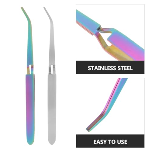 Nail Tools Nail Clips 2Pcs Nail Pinching Tools, Multi-Function Nail Shaping Tweezers Nail Art Pincher, Manicure Pinching Clips Curve Nail Extension Clips Nail Clip Nail Set Tool