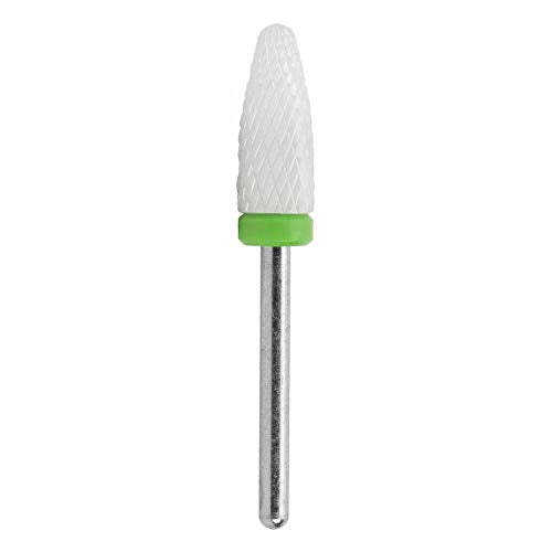 Walfront Ceramic Nail Drill Bit Corn-Head-Shape Professional Grinding Head for Nail Polishing(Green) - color: Green