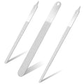 3pcs Metal Nail Files Stainless Steel Emery Board Diamond Nail File Set