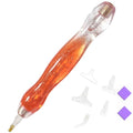 CXJINZE 9 Pcs Plastic 5D Diamond Art Pens Kit,Orange - color: Orange-9pcs