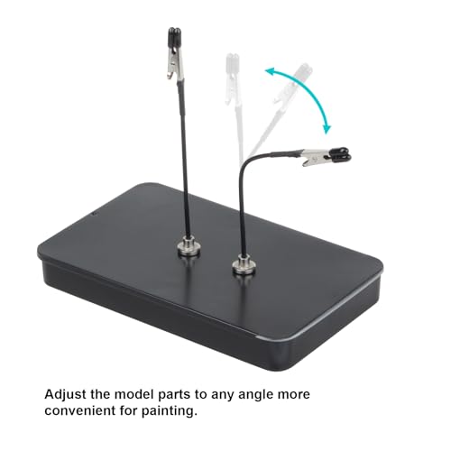 Metal Model Painting Stand Base and 15Pcs Bendable Alligator Clip