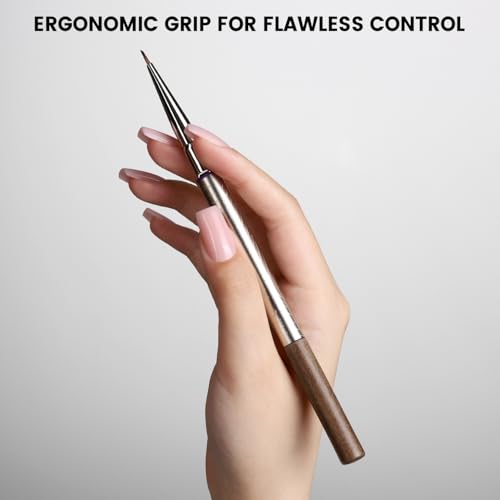 YOKEFELLOW EliteAlly Nail Art Brushes,Nail Brush for Drawing Petals and Butterflies, Watercolor Paint Brushes for Oil Painting, Professional Nail Tool(EA07 ART) - color: EA07-ART